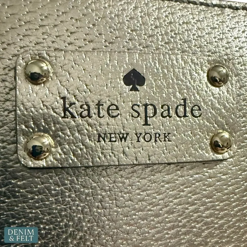 Kate Spade‎ Wellesley Rachelle Metallic Rose Gold Leather Satchel Crossbody Bag